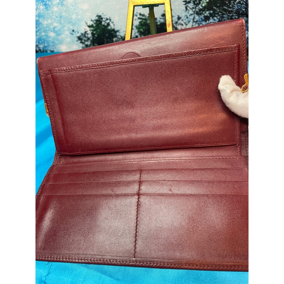 Cartier Burgundy Leather Wallet full size beautiful - Picture 11 of 12